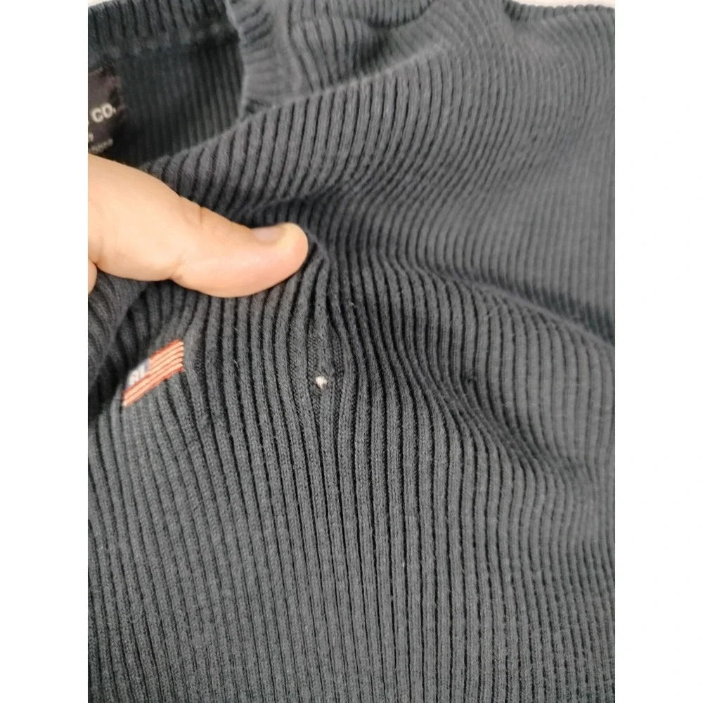 Vintage Polo Jeans Co Ralph Lauren Sweater Mens 2XL Black Cotton Thermal Knit